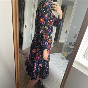 Womens long sleeve floral dress